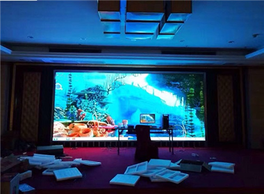 Case study of indoor P3led display screen in a corporate conference room in Haifeng County